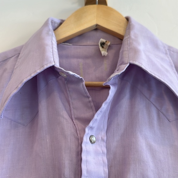 Vintage purple western pearl snap - Picture 2 of 6